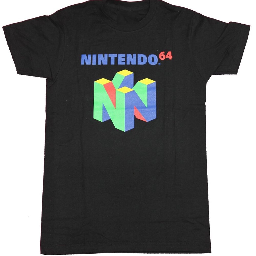 Nintendo 64 Adult New T-Shirt - Classic N64 Logo Pic T Shirt 79